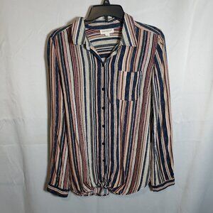 Westport size medium stripes button front blouse